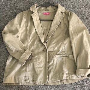 Isaac Mizrahi Beige Blazer Jacket